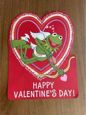 Valentine's Day Muppets Kermit The Frog As Cupid Wall Decor Vintage 1981